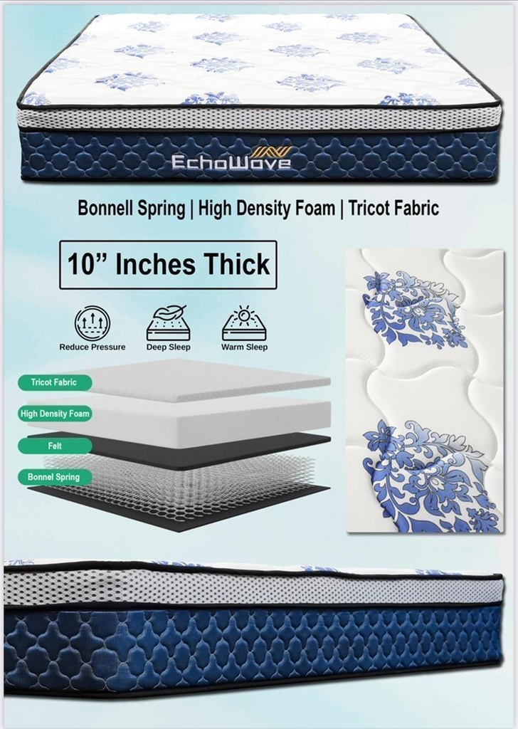 ECHOWAVE 10" KING MATTRESS