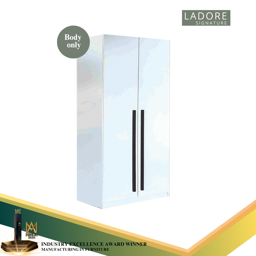 (BODY ONLY) Hiha 2 Swing Door Wardrobe 